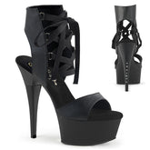 Pleaser Captiva 600 14 Black Vegan Leather Platform Shoes
